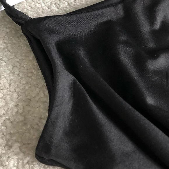 Kendall + Kylie Black Satin Bodycon Mini Dress - Picture 4 of 4